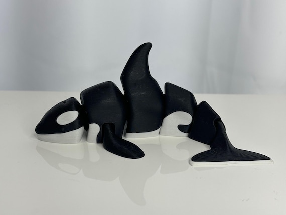 Articulated Orca Whale | 3D Printed 3 Size | Sea Creatures | Fidget | Cute Gift | Flexible | Sensory | Pet | Fun | Kids | Animals | Wildlife
