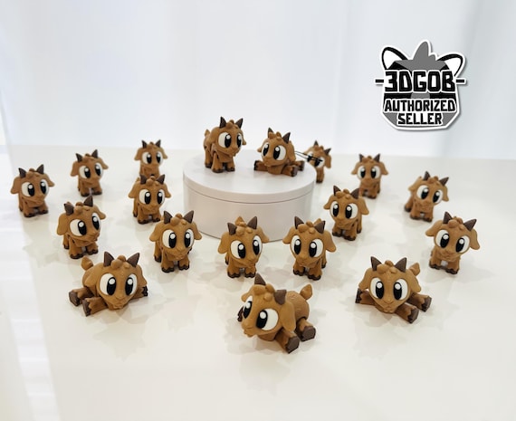 3D Printed Articulated Flexi Goat Fidget - Eco-Friendly PLA Decor - F11