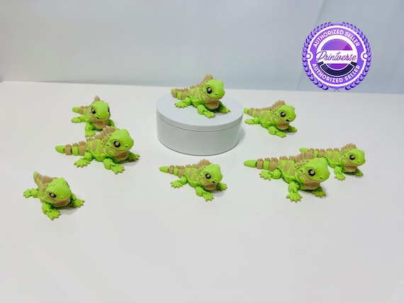 3D Printed Articulated Flexi Chibi Iguana Fidget Figurine I13