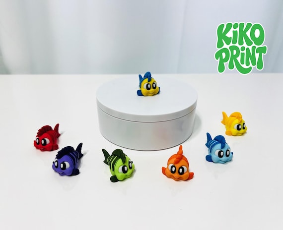 3D Printed High Details Flexi Angelfish Articulated Fidget Figurine