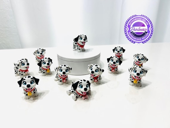 3D Printed Articulated Dalmatian Puppy Fidget Figurine Z9