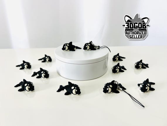 Flexi Killer Whale Articulated Fidget | Flexi Figurine | Colored Figure | 3D Printed | Decor | Cute Art | Killer Whale | Gifts