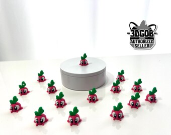 3D Printed High Details Radish Veggie Fidget - Eco-Friendly PLA Decor - Z1