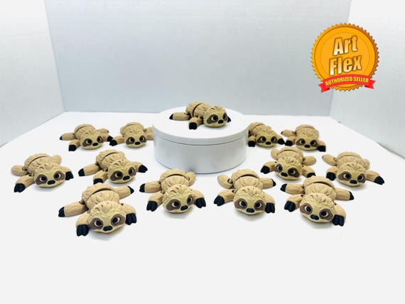 Flexi Sloth |  3D Printed | Articulated Fidget | Custom Figurine | Sloth | Cute | Adorable