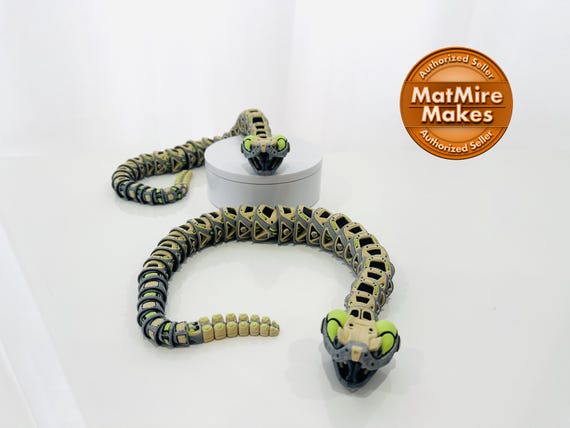 Flexi Robo Rattler Snake Articulated | 3D Printed | Articulated | Custom Figurine | Cute | Robo Rattler Snake | Adorable
