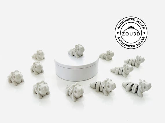 3D Printed Flexi Baby Triceratops Skeleton: Articulated Fidget Decor