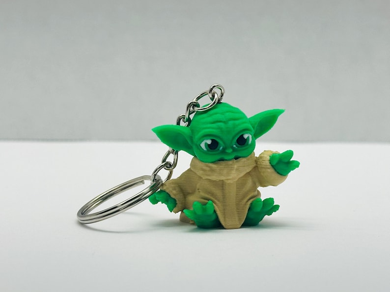 Figura de Mini Grogu: Diseño de dibujos animados impreso en 3D - J3 imagen 4