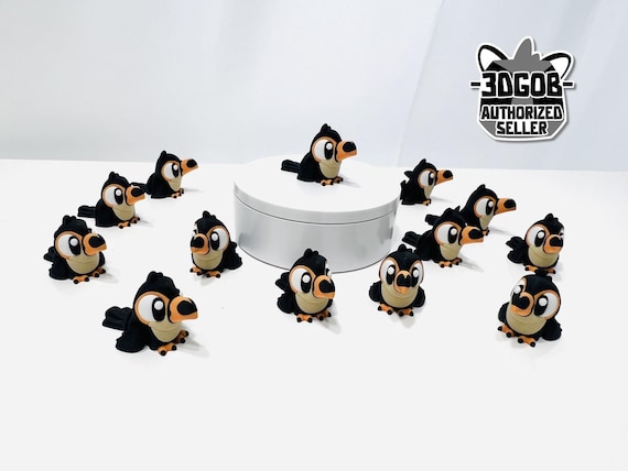 3D Printed High Details Articulated Flexi Toucan Fidget - Eco-Friendly PLA Decor - A16