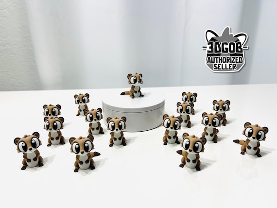 3D Printed Articulated Flexi Meerkat Fidget - Eco-Friendly PLA Decor