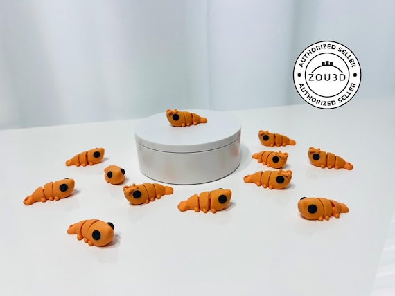 Flexi Baby Shrimp: 3D Printed Articulated Fidget Decor