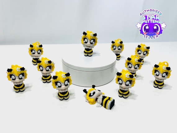 3D Printed High Details Articulated Flexi Bee Fairy - Eco-Friendly PLA Decor - A14