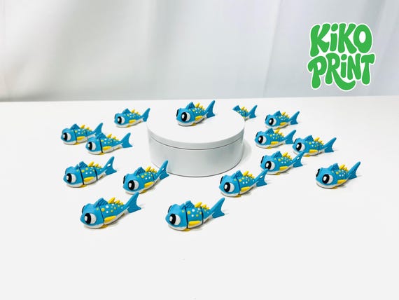 3D Printed High Details Flexi Tuna Fish Articulated Fidget Figurine