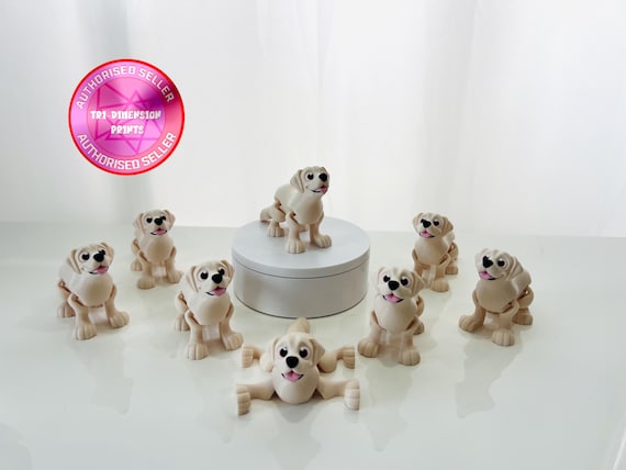 Flexi Labrador Dog | Flexi Figurine | 3 Sizes 3 to 9 Inches | Colored Figure | 3D Printed | Decor | Cute Art | Labrador Dog | Gifts