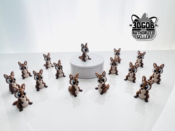 3D Printed Flexi Kangaroo Articulated Fidget Figurine
