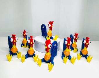 Poseable Rooster Figurine: Funny Hei Hei Flexible Fidget Toy - J10