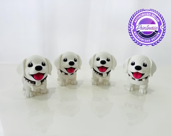 Flexi Labrador Puppy Figurine: 3D Printed Dog Decor - F13