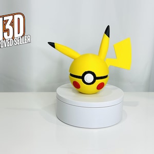Pikachu Pokeball Prop Classic N3D Desing | 3D Printed PLA | Collectible | Pokemon Decor | Cute Pokemon Art | Pokemon Gifts |