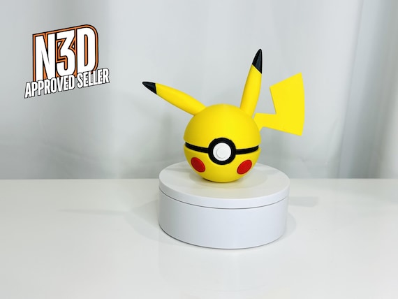 Pikachu Pokeball Prop Classic N3D Desing | 3D Printed PLA | Collectible | Pokemon Decor | Cute Pokemon Art | Pokemon Gifts |