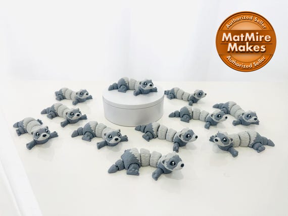 Flexi Mini Ferret Articulated Fidget | Flexi Figurine | Colored Figure | 3D Printed | Decor | Cute Art | Mini Ferret | Gifts | A6 |