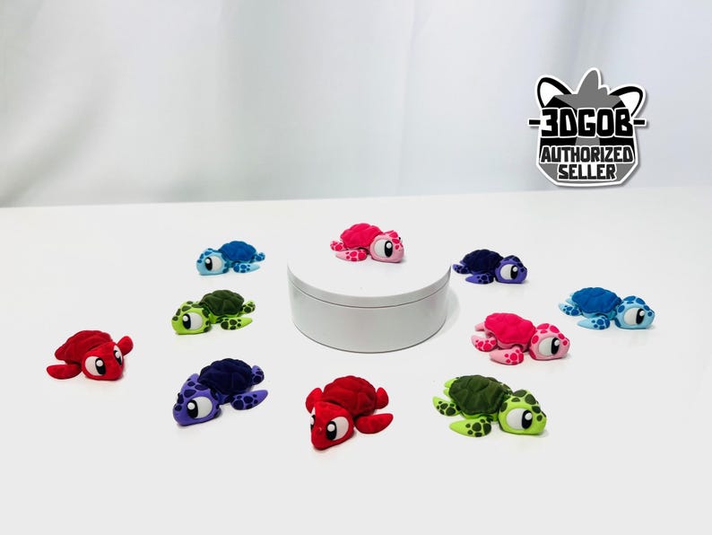 3D Printed High Details Articulated Sea Turtle Fidget - Eco-friendly ...