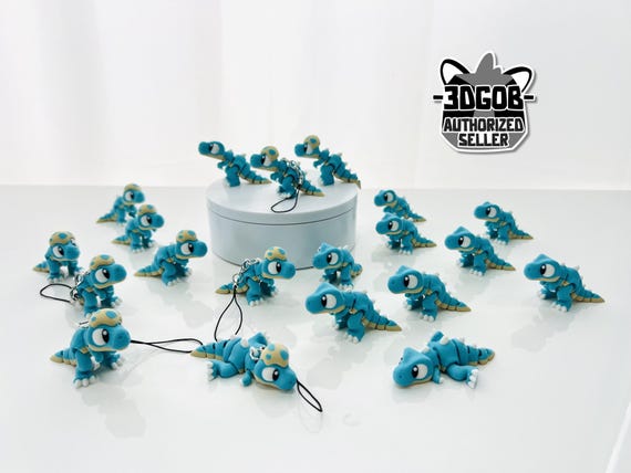 Flexi Baby T-Rex Articulated Fidget | Flexi Figurine | Colored Figure | 3D Printed | Decor | Cute Art | Baby T-Rex | Gifts