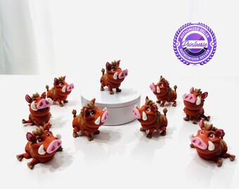 3D Printed Articulated Flexy Warthog Fidget Figurine G11