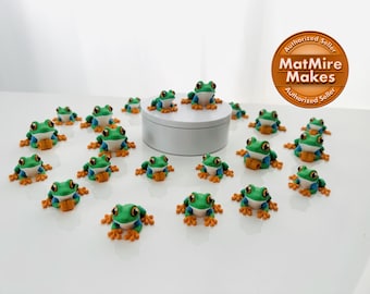 Articulated Flexi Frog: 3D Printed Fidget Figurine - A16