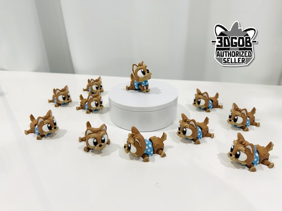 3D Printed Articulated Flexi Yorkshire (Him) Fidget - Eco-Friendly PLA Decor