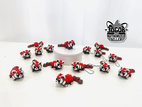 3D Printed Flexi Red Panda: Articulated Fidget Figurine