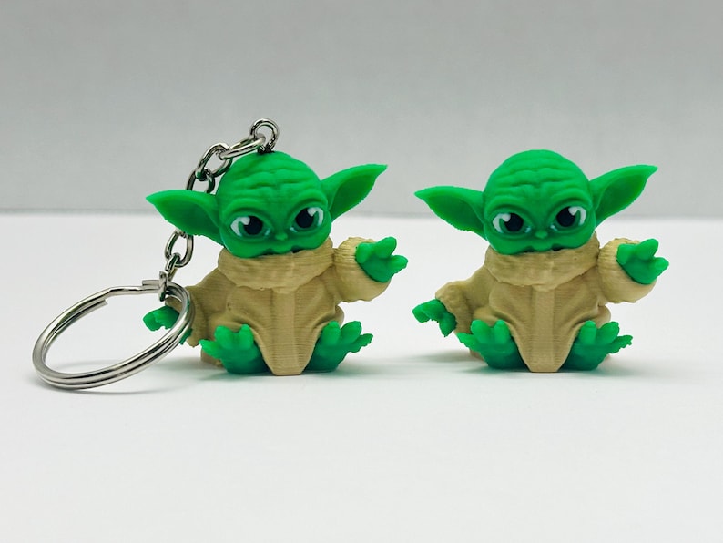 Figura de Mini Grogu: Diseño de dibujos animados impreso en 3D - J3 imagen 3