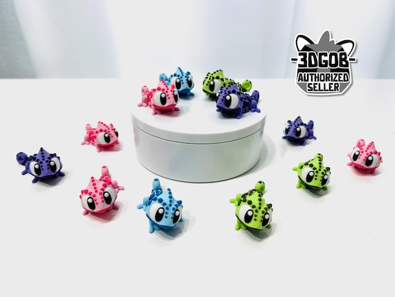 3D Printed Articulated Flexi Chameleon Fidget - Eco-Friendly PLA Decor G9