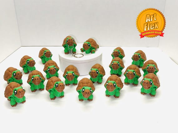 Flexi Tortoise | 3D Printed | Articulated | Custom Figurine | Cute | Adorable | Tortoise 2 Inches