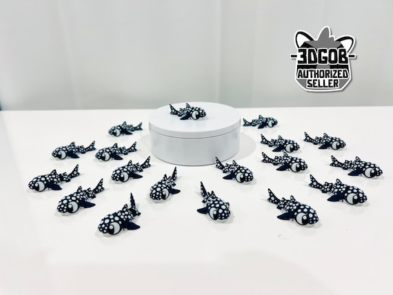 3D Printed Articulated Whale Shark Fidget - Eco-Friendly PLA Decor - C14