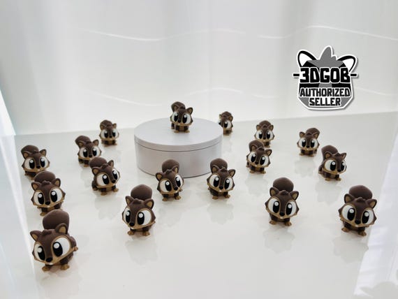 3D Printed Articulated Flexi Squirrel Fidget - Eco-Friendly PLA Decor - F11
