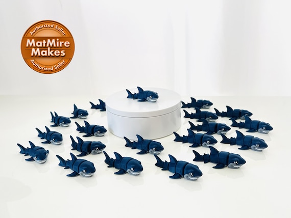 Mini Flexi Great White Shark | 3D Printed | Articulated Fidget | Custom Figurine | Cute | Great White Shark | Adorable