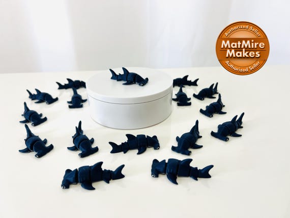 Mini Flexi Hammerhead Shark | 3D Printed | Articulated Fidget | Custom Figurine | Cute | Hammerhead Shark | Adorable