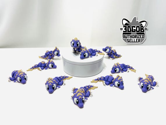 3D Printed Flexi Baby Velociraptor Dino Articulated Fidget Figurine