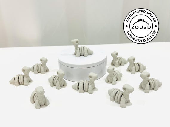 Flexi Baby Brontosaurus Skeleton Articulated Fidget | Flexi Figurine | Colored Figure | 3D Printed | Decor | Cute Art | Gifts | J1 |