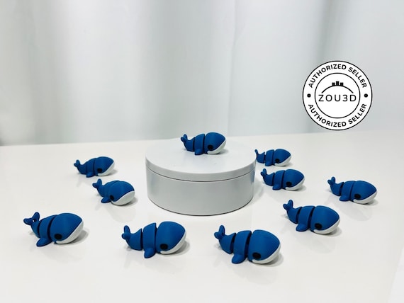 Flexi Baby Blue Whale: 3D Printed Articulated Fidget Decor