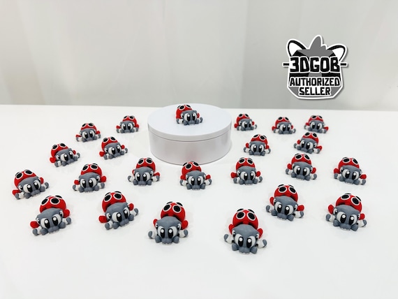 3D Printed Lady Bird Spider Articulated Fidget Figurine