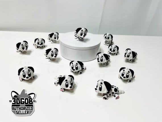 Articulated High Details Flexi Dalmatian Figurine | 3D Printed Fidget Decor - J11