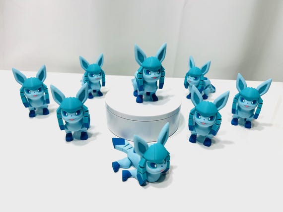 3D Printed Flexi Glaceon Figurine: SuperCrazyPrints Design - A13