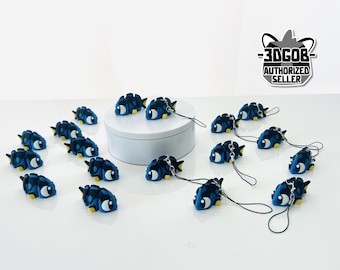 3D Printed High Details Flexi Surgeon Fish: Articulated Fidget Figurine Z1