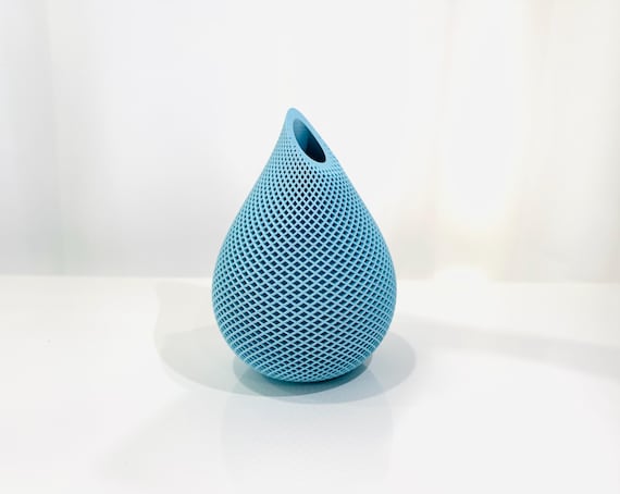 Tear Drop Shape 3D Printed Dry Flower Vase 6 inches | Modern Home Décor.