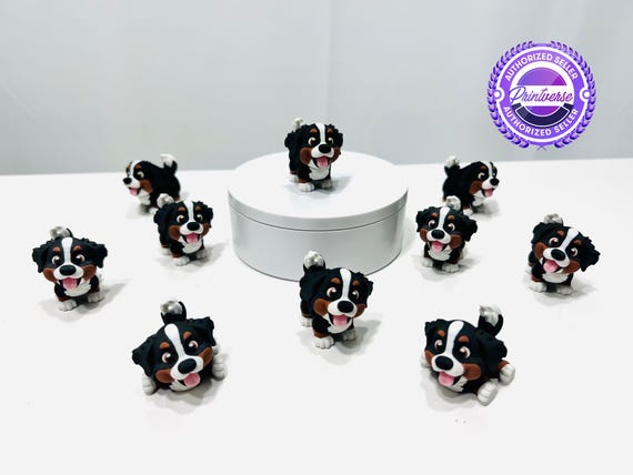 3D Printed Articulated Flexi Bernese Mountain Dog Puppy Fidget Figurine