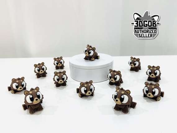 Flexi Mini Bear Articulated Fidget | Flexi Figurine | Colored Figure | 3D Printed | Decor | Cute Art | Mini Bear | Gifts