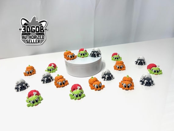 3D Printed High Details Flexi Halloween Spider Collection Figurine: Articulated Fidget Decor - J11