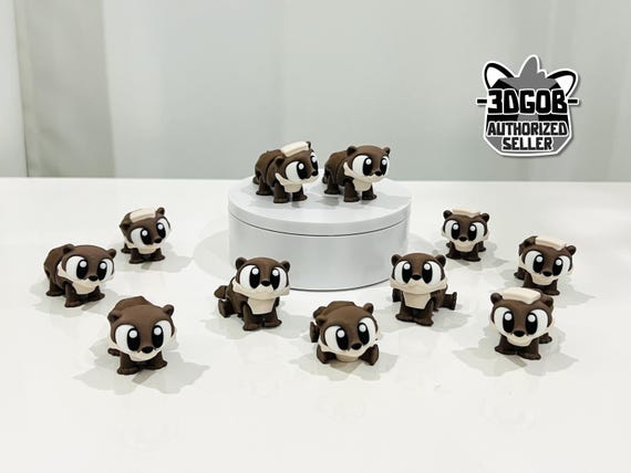 3D Printed Flexi Otter Articulated Fidget Figurine - A8