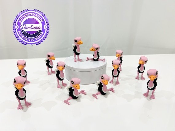 Flexi Ostrich Articulated Fidget | Flexi Figurine | 3 Sizes | Colored Figure | 3D Printed | Decor | Cute Art | Ostrich | Gifts | A8 |