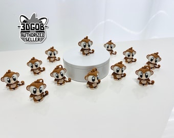 3D Printed High Details Flexi Monkey Fidget Figurine: Articulated Decor - G11